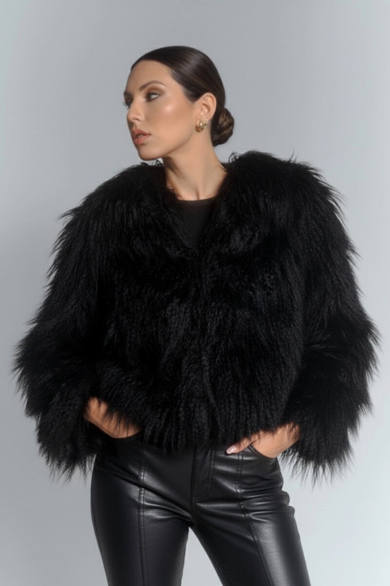 Czarne sztuczne futerko LIKE A DIVA 2.0