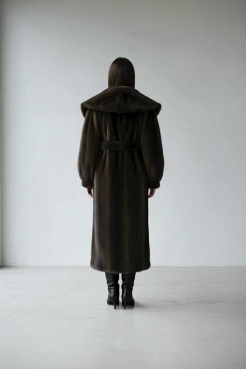 Brązowe sztuczne futro OLD MONEY