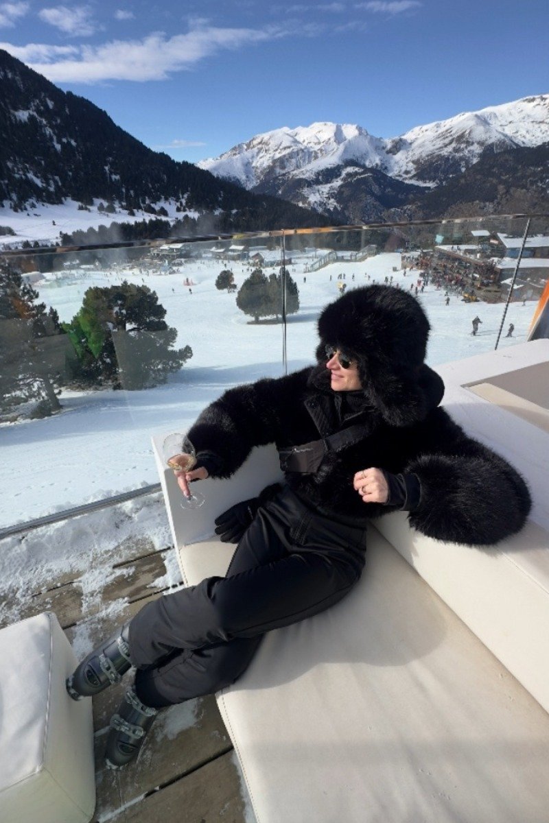 sztuczne futerko narciarskie z podszewką i kieszeniami SKI QUEEN