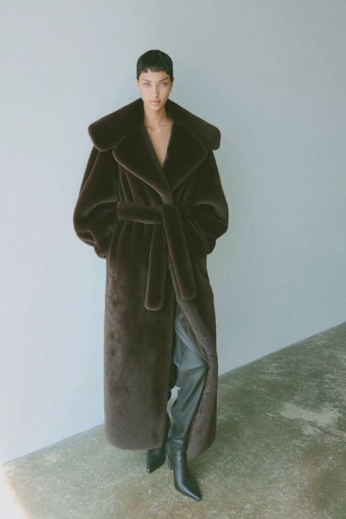 Brązowe futro OLD MONEY FORTINI